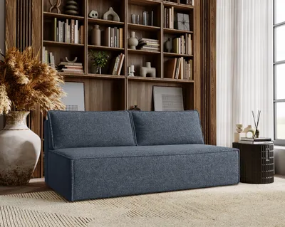 Zdjęcie produktu dla Sofa DUO z funkcją spania i przechowywania tkanina Verita Granatowy
