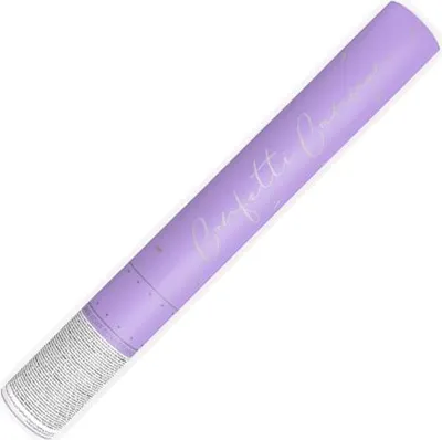Obrázok produktu pre Tuba na konfety so strieborným krepovým papierom 40 cm - (párty, stužky a konfety)