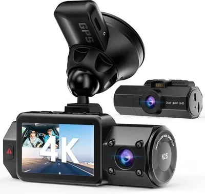 Zdjęcie produktu dla Kamera samochodowa – 4K – GPS – noktowizor na podczerwień – z rozdzielczością 4K