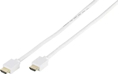 Produktbild von High Speed HDMI® Kabel mit Ethernet, 1,0 m weiß (47164)