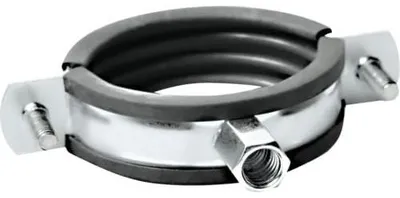 Produktbild von sanicomfort Rohrschelle schallgedämmt 40-43 M8 42,4mm (1 1/4") – 10 Stück – Rohrschellen verzinkt mit Gummieinlage zur Schallentkopplung – Rohrhalterung für Heizung, Sanitär, Wasserleitungen