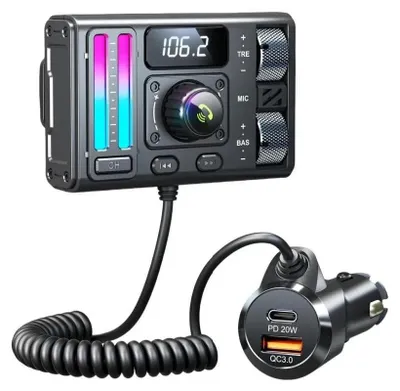 Obrázek produktu pro Bluetooth FM vysílač, Quick Charge 3.0, handsfree,