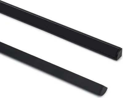 Produktbild von Aluminiumprofil Ecke runde Abdeckung 2m für LED Streifen bis 5 mm Schwarz 2 m Transparente