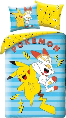 Obrázek produktu pro Oboustranné ložní povlečení Pokémoni Pikachu a Scorbunny