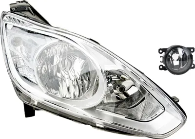 Obrázek produktu pro Světlomety vhodné pro Ford C-Max, výroba 10/2010 - 05/2015, patice H7, H1, včetně mlhovky. Čísla dílů: 1704504, 1686743, 1687472, 1787127, AM5113W029AC, AM5113W029AD, AM51