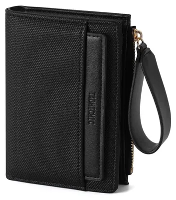 Imagen del producto de Cartera de cuero para mujer con 11 compartimentos para tarjetas y un compartimento para monedas