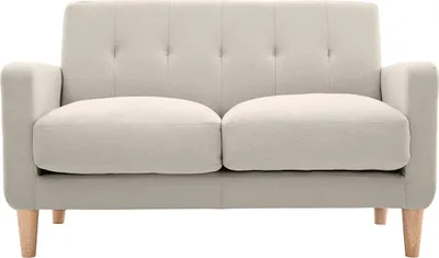 Produktbild von Miliboo - Design-Sofa skandinavisch naturfarbener Stoff 2-Sitzer LUNA
