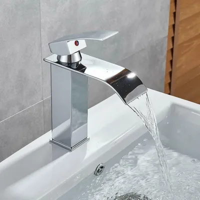 Produktbild von Waschtisch Armatur Wasserfall Bad Einhand Wasserhahn Mischbatterie Waschbecken