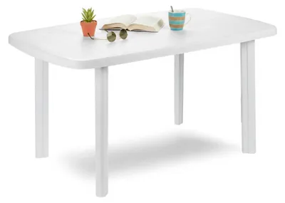 Produktbild von Greggs - Gartentisch, 137x85x72h cm Weiß, 6 Plätze  Italy
