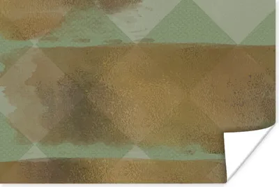 Produktbild von MuchoWow® Poster Muster - Streifen - Gold - Grün 120x80 cm - Bilder
