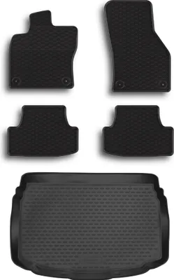 Produktbild von Gummi Kofferraumwanne + Fußmatten Set für VW T-Roc, Bj. 2017-