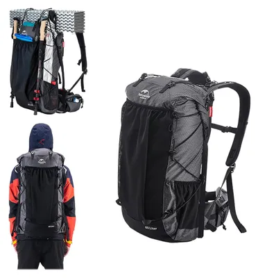 Interner Rahmen Rucksack 60+5L, ultraleicht, wasserabweisend, mit Regenhülle