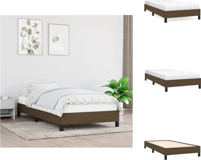 Obrázok produktu pre vidaXL Rám postele tmavohnedý 90x190 cm látka - Postele a rámy postelí