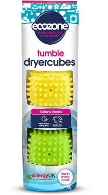 Produktbild von Trocknerbälle Set, 2 Stück, weiches Material, variabler Knoten, für schonende Wäsche