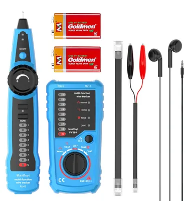 Productafbeelding van Kabeltester - Kabelzoeker - Netwerkkabeltester - Rj11 Rj45 - Met 3,5 mm hoofdtelefoonaansluiting