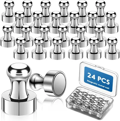 Productafbeelding van Magneten voor magneetbord - Magnetisch - Sterk - Met opbergdoos - Kegelmagneten - Neodymium - Magneet - Extra sterk - Mini - Magneten met handvat
