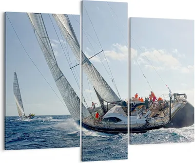 Produktbild von Bild auf Leinwand - Leinwandbild - Segelschiff Meer - 95x80cm - Wand Bild - Wanddeko - Wandbilder - Leinwanddruck - Bilder - Kunstdruck - Wanddekoration - Leinwand bilder - Wandkunst - CB95x80-4032