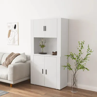 Produktbild von vidaXL Highboard Weiß Holzwerkstoff