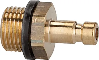 Produktbild von Riegler Nippel für Kupplungen NW 2,7, Messing blank, G 1/8 AG, SW 11