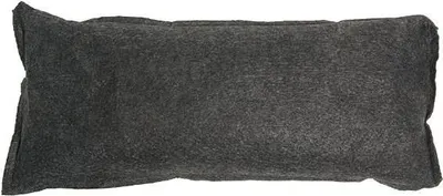 A dark gray, rectangular desiccant bag.