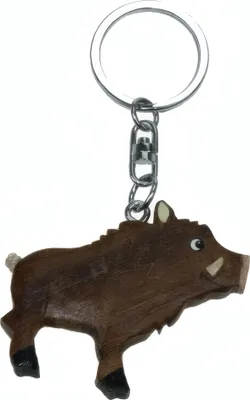 Produktbild von Anhänger Wildschwein, ca. 11 cm, Handarbeit, Echtholz