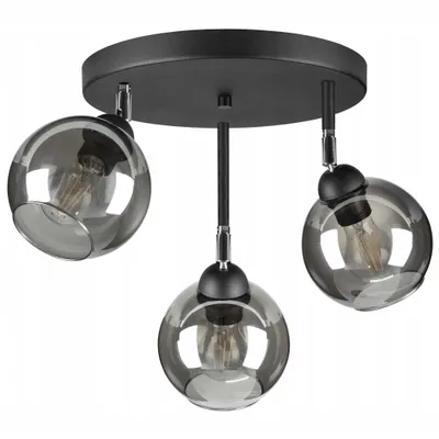 Obrázek produktu pro LUXOLAR Led stropní světlo 3 plameny, stropní lampa otočná černá E27 60W - Závěsné svítidlo do obývacího pokoje, kuchyně