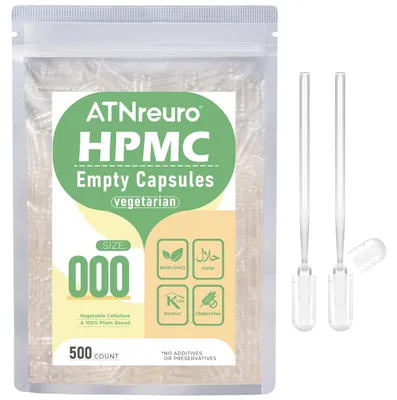 Productafbeelding van Veganistische Lege Capsules Maat 000 (500 stuks)