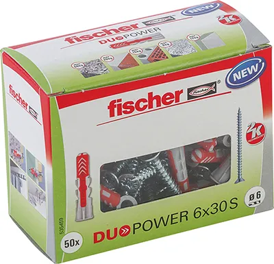Produktbild von fischer DUOPOWER 6 x 30 S LD mit Schraube