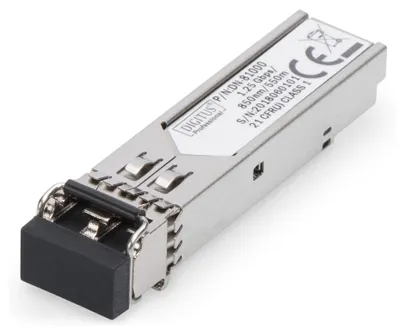 Produktbild von Digitus mini GBIC (SFP) Modul, 1,25 Gbps, 0,55km, Faseroptik, SFP, LC, 50/125 µm, SX, 500 m