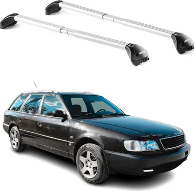 Image de Barres de toit pour Audi A6 Break C4 C5 1994-2004 Gris Argenté 2 pièces ABE