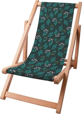 Image de Dreamroots Chaise longue enfant pliable bois, jusqu'à 130 kg, Chaise longue pliable avec dossier inclinable en 3 positions, Smells Like Summer