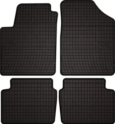 Produktbild von Gummi-Fußmatten für Hyundai i10 I 2007-2013 (Schrägheck) – 4-tlg, Schwarz, passgenau – Wielganizator SolidPRO