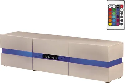 Produktbild von TV-Möbel mit LED "Vida" - 177 x 39 x 45 cm - Weiß lackiert