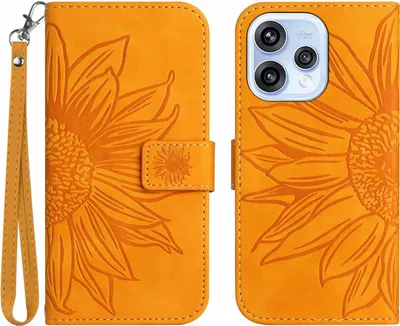 Produktbild von OPPO Reno15 Hülle - Coverup Sonnenblume Klapphülle mit Schlüsselband - Gelb