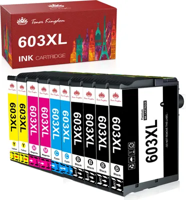 Produktbild von 10 Druckerpatronen Kompatibel für Epson 603 603 XL für Expression Home XP-2100 XP-2105 XP-4155 Workforce WF-2810 WF-2850 (Schwarz/Cyan/Magenta/Gelb, 10er-Pack)