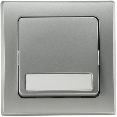 Produktbild von DELPHI Taster mit Namensschild 0-250V/ 10A inkl. Rahmen UP silber