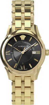 Produktbild von Versace VEUA00820 Apollo Gent schwarz gold Edelstahl Armband Uhr Herren NEU