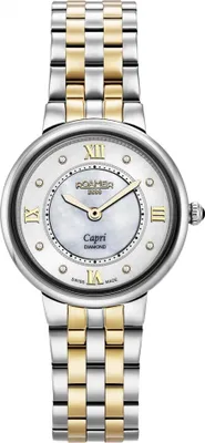 Produktbild von Damenarmbanduhr ROAMER 859845 47 29 50 Gold klassisch mit Diamanten