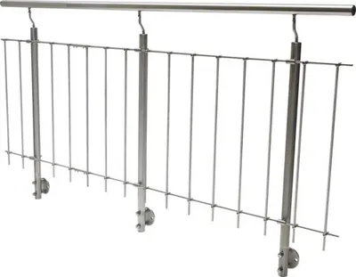 Produktbild von Pertura Geländer-Komplettset Vesta Edelstahl mit Rundstäben für Seitenmontage B: 15 m