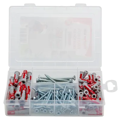 Image de Boîte de 160 chevilles tous matériaux DuoPower et vis FISCHER 538622