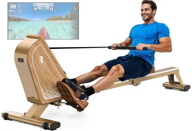 Image de Vélo d'aviron magnétique, 16 niveaux de résistance, charge maximale de 160 kg, écran LCD
