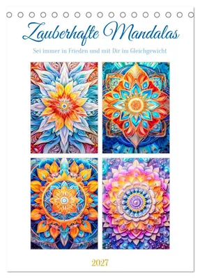 Produktbild von Zauberhafte Mandalas (Tischkalender 2027 DIN A5 hoch), CALVENDO Monatskalender
