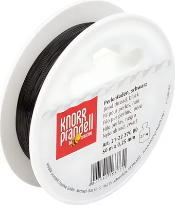 Zdjęcie produktu dla KNORR prandell 212237080 Nić perlonowa 50 m Ø 0,25 mm czarna