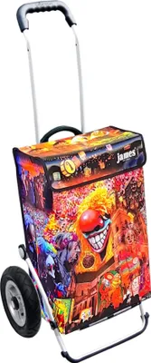 Produktbild von James Einkaufstrolley - FASNACHT - stabiler Einkaufswagen mit individuellem Design - einfarbig: rot in Ausführung: Royal-Luftraeder