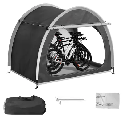 Image de Tente imperméable pour vélos - Garage pour vélos en Oxford 210D - Pour 1 à 4 vélos - Abri d'extérieur portable avec sac - 210 x 150 x 165 cm
