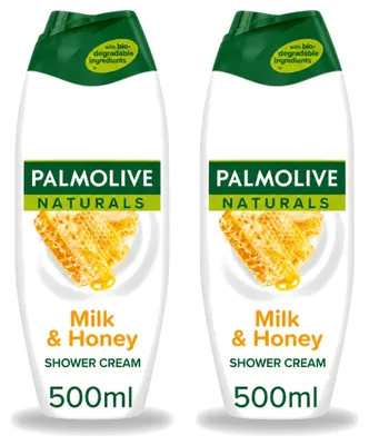 Produktbild von 2 x Palmolive Naturals Duschcreme Milch & Honig 500 ml - Vorteilspackung - 2 Stücke
