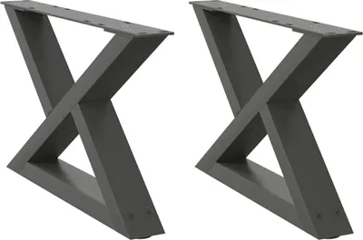 Obrázok produktu pre vidaXL Nohy konferenčného stolíka 2 ks. Antracit 50x(30-31,3) cm Oceľ