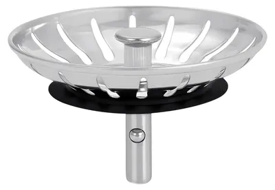 Image de Filtre de vidange et bouchons de lavabo - Panier de filtration universel pour éviers de cuisine, lavabos et bacs de douche - Acier inoxydable