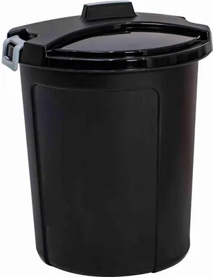 Image de Heidrun Bac Universel Avec Couvercle 75 L Couleur : Noir