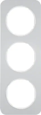 Produktbild von Berker Rahmen R.1 Alu/polarweiß 10132174